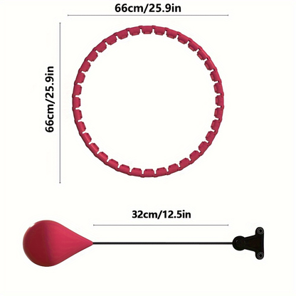 Weighted Hula Hoop for Adults – 36-Knot Gravity Fitness Circle, Adjustable Resistance, Detachable Design for Core Workouts