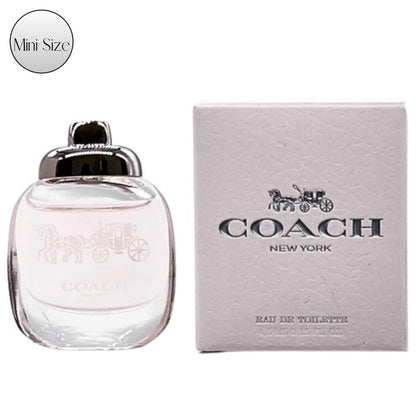 Eau de Toilette Coach New York for Women 4.5ml Mini Bottle with Silver Cap and Pink Boxed Presentation