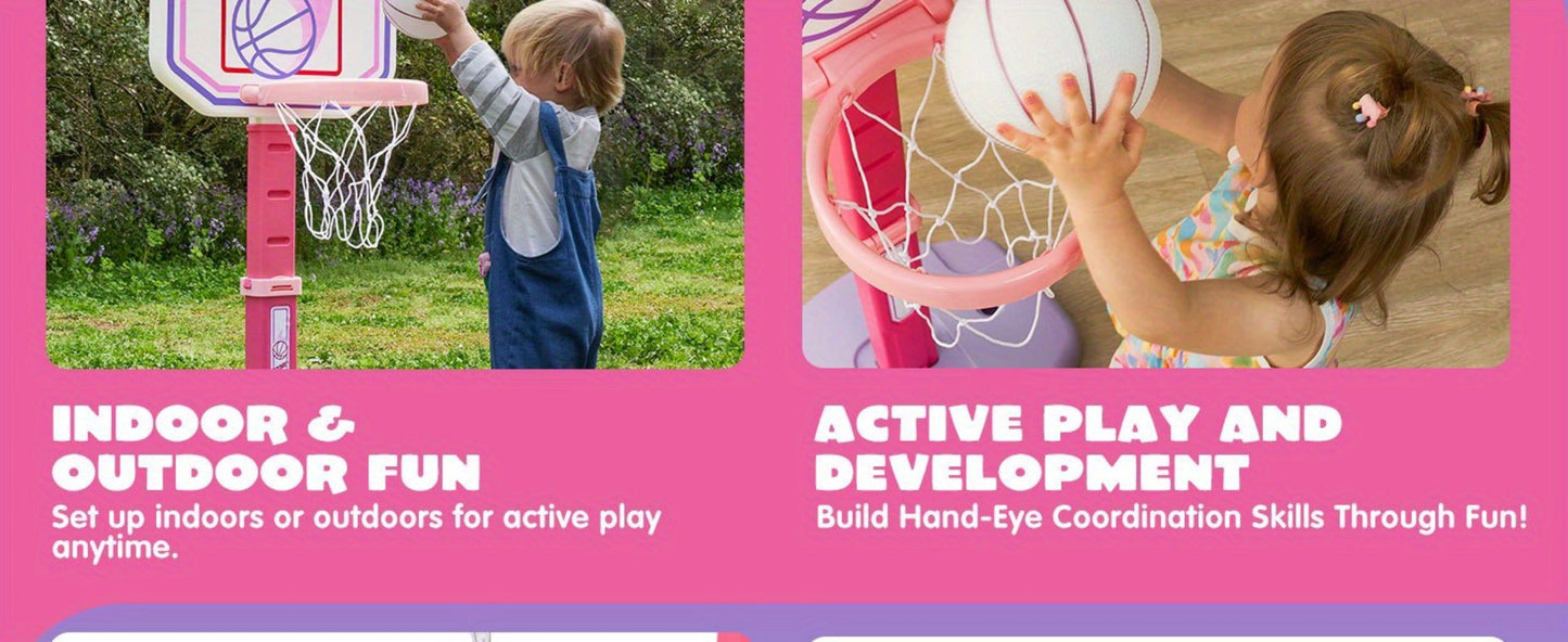 Toddler Basketball Hoop Adjustable Height 2.5-3.5ft Kids Basketball Goal with the Listed Color, Size or Set Options for Everyday Use