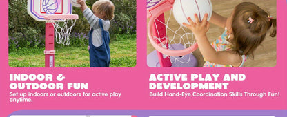Toddler Basketball Hoop Adjustable Height 2.5-3.5ft Kids Basketball Goal with the Listed Color, Size or Set Options for Everyday Use