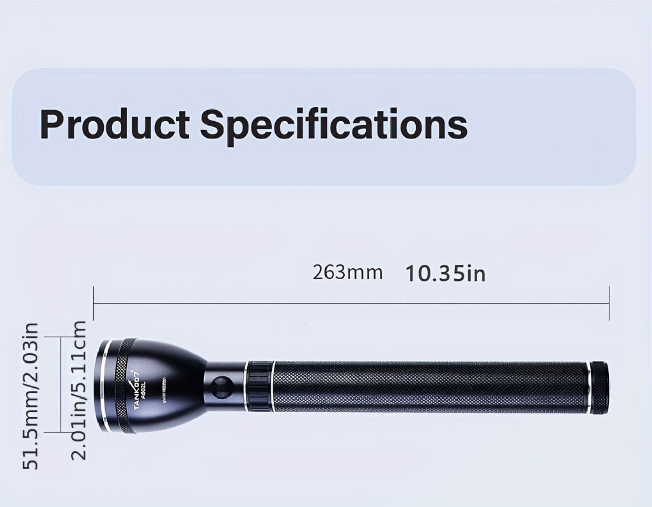 Rechargeable Flashlight 4000mAh Long Battery Life, High- Built-In Battery Outdoor Torch for Entryways, Bedrooms and Living Spaces