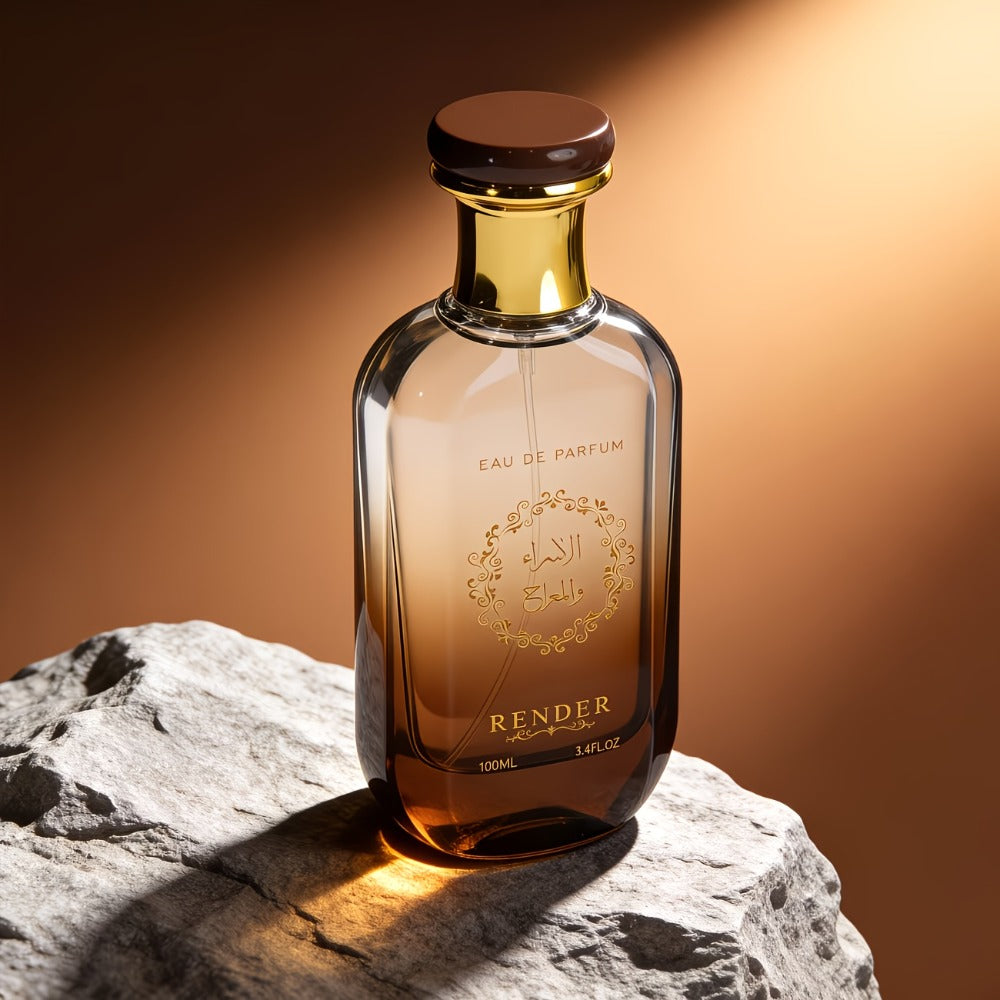Cologne Spray for Men Desert Knight 3.04 oz with Amber Glass Bottle and Brown Presentation Box