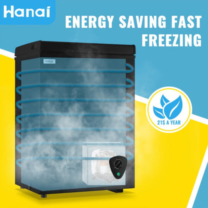 Chest Freezer, Compact Mini Deep Freezer with 7-Level Temperature Control (-11.2°F to 50°F), Low Noise R600a Compressor