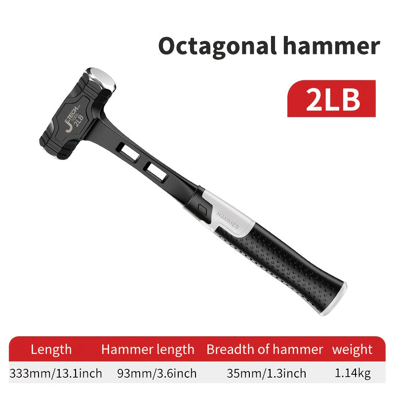 Octagonal Hammer High Carbon Steel Sledge Hammer with Grip Handle for Entryways, Bedrooms and Living Spaces