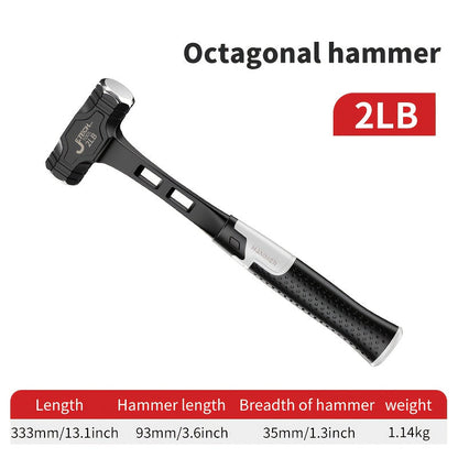 Octagonal Hammer High Carbon Steel Sledge Hammer with Grip Handle for Entryways, Bedrooms and Living Spaces