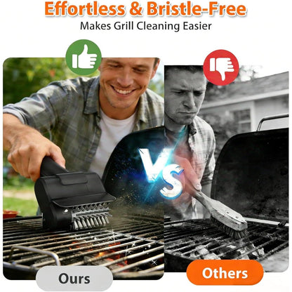 Electric BBQ Grill Brush Cordless Rechargeable Grill Cleaner with 800 RPM Rotating Head, 2000mAh Battery