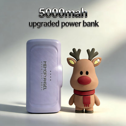 5000mAh Direct-Plug USB-C Power Bank with 22.5W Marking, Phone Stand and Four Color Options