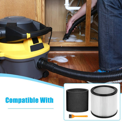 Shop Vac Replacement Filter 2-Pack – Washable Cartridge Filter Compatible with 90350 90304 90333, Fits Most Wet Dry Vacuum 5 Gallon