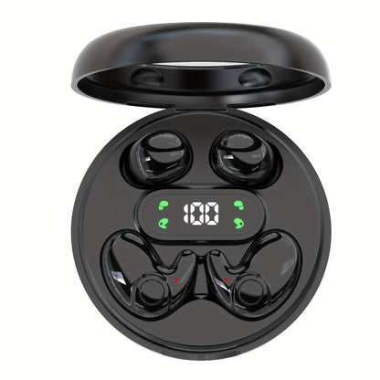Wireless Earbuds Two-Pair Mini Sleep Set with Digital Display, Type-C Charging and Three Color Options