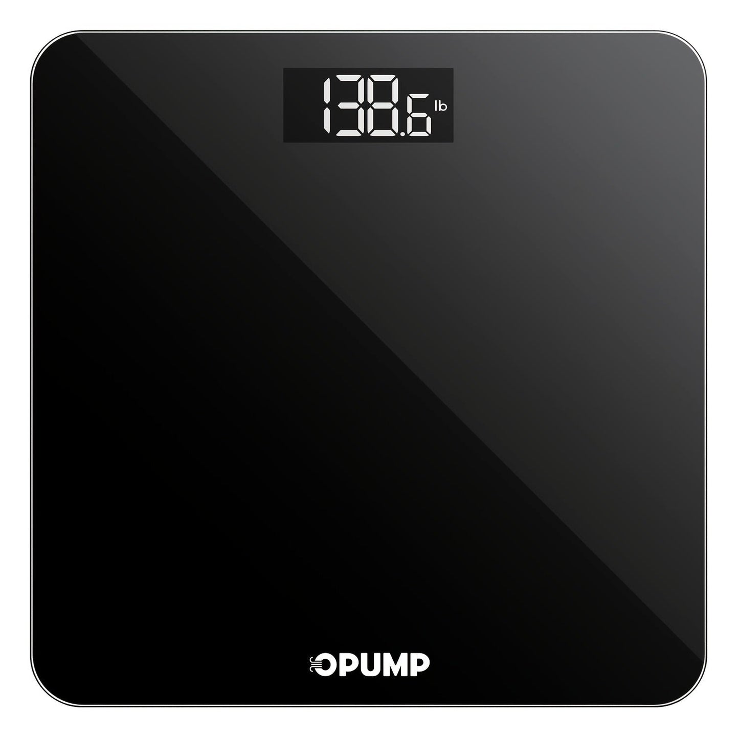 Patterned Digital Bathroom Scale with Top LED Display in Six Marble, Bronze, Black and Blue Styles