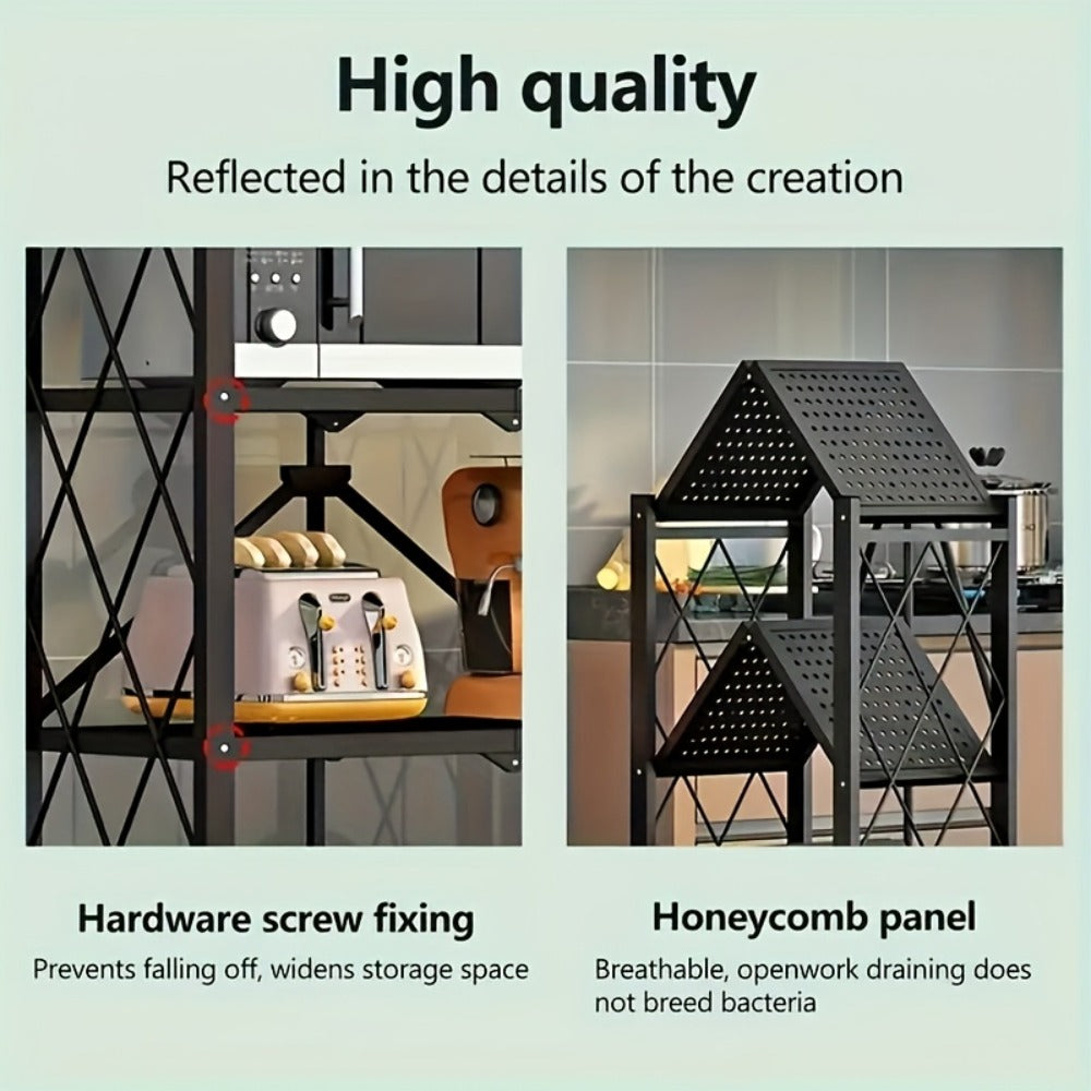 Rolling Storage Rack with Wheels, 3, 4 or 5 Tier Portable Movable Shelving Unit, No Assembly Required