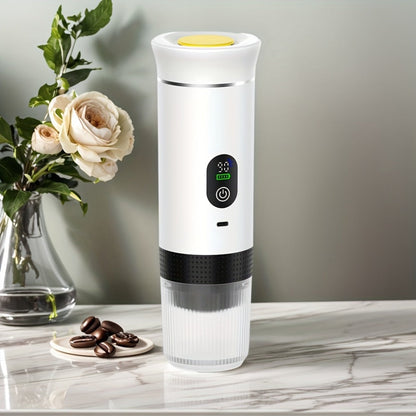 Portable Espresso Machine Type-C Charging Self-Heating, Single Serve Coffee Maker with Temperature & Battery Display