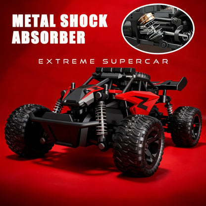 High-Speed RC Buggy 40km/h Alloy Body – 2.4G Remote Control Off-Road Vehicle for Boys Ages 6+, Super Powerful All-Terrain Outdoor Racing