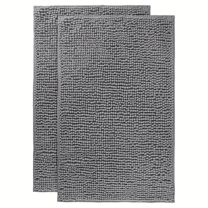 Chenille Bath Rug Extra Thick Bathroom Mat, Multiple Sizes & Colors for Entryways, Bedrooms and Living Spaces