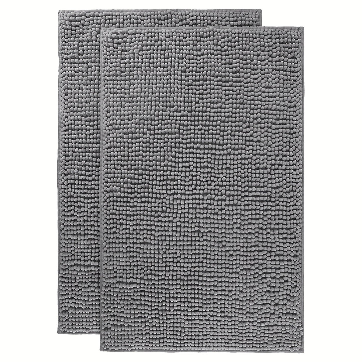 Chenille Bath Rug Extra Thick Bathroom Mat, Multiple Sizes & Colors for Entryways, Bedrooms and Living Spaces