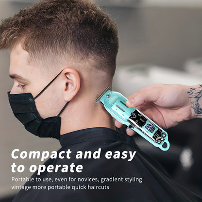 LED Hair Clipper for Men – USB-C Rechargeable Cordless Beard Trimmer with LED Display & 4 Guide Combs, Barber-Grade Home Haircut Kit