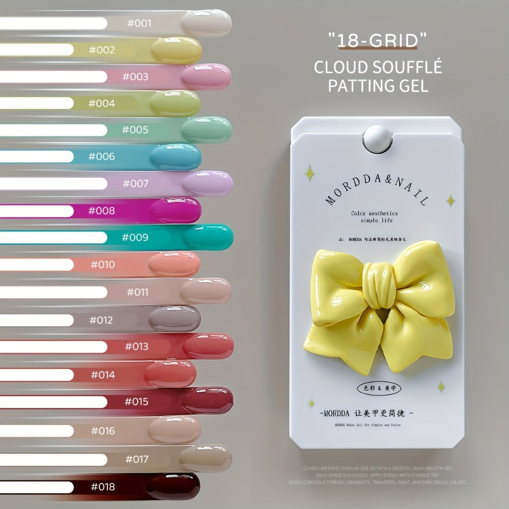 Gel Nail Polish Set with MORDDA Label, 18 Cloud Souffle Patting Colors in Autumn Winter Palette