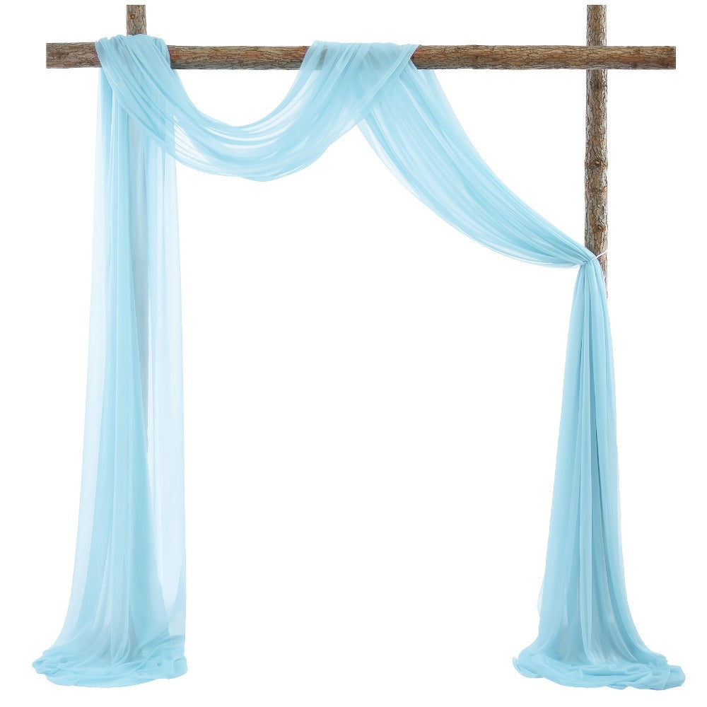 Sheer Gauze Backdrop Curtain, 31.5 x 315 Inches, in Ten Solid Colors for Draping or Hanging