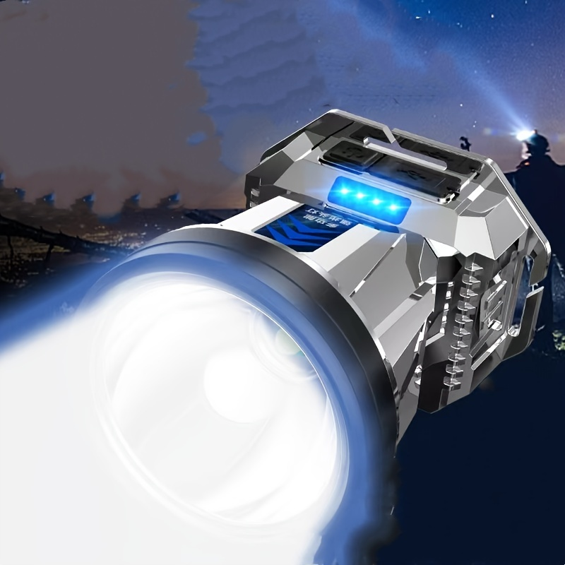 T998 Rechargeable Headlamp with 300m Beam Label, IP65 Marking, Charge Display and 1- or 2-Pack