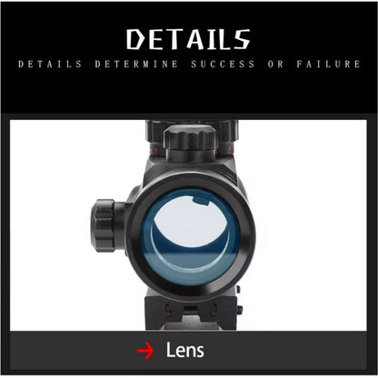 1x40 Red and Green Dot Sight with Crosshair or Point Reticle, Reversible 20mm and 11mm Rail Mount