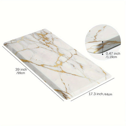 Anti Fatigue Kitchen Mat Non-Slip Cushioned Floor Rug for Standing Desk Sink Office – Marble Pattern