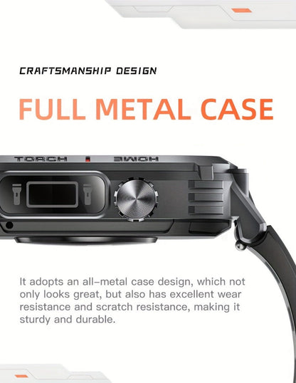 Smart Watch 2.02-Inch Rugged TFT Display with 500mAh Battery, LED Flashlight and Wireless Calling