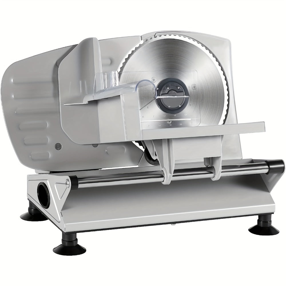 Electric Meat Slicer for Home, 6.7" Stainless Steel Blade, 150W Deli Food Slicer with Adjustable 0-15mm Thickness for Cold Cuts