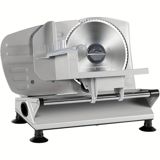Electric Meat Slicer for Home, 6.7" Stainless Steel Blade, 150W Deli Food Slicer with Adjustable 0-15mm Thickness for Cold Cuts