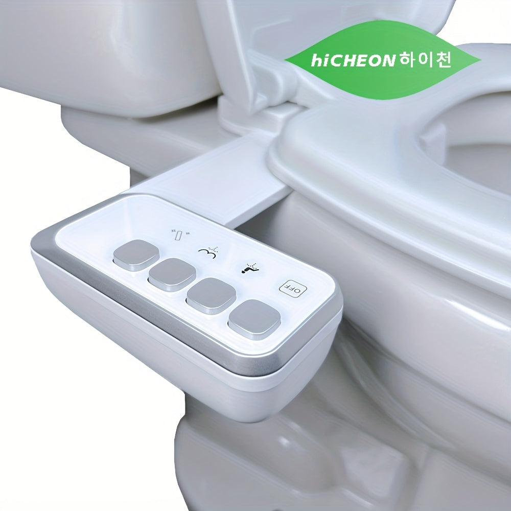 Bidet Toilet Seat Attachment – Non-Electric Mechanical Bidet with Rear Wash, Adjustable Water Pressure, Self-Cleaning Nozzle