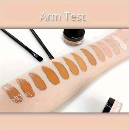 Full Coverage Concealer Set 3-Piece Waterproof Cream Foundation, Covers Dark Circles Eye Bags Blemishes Freckles