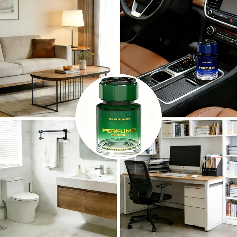 110 ml Cup-Holder Car Air Freshener Bottle in Classic Cologne or Azure Ocean Scent with Vented Top