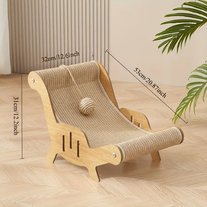 Cat Scratcher Lounge Pad Large Upgraded Sisal for Indoor Cats – Durable Stable Cat Furniture Scratch Board & Resting Mat