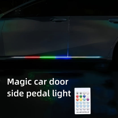 RGB LED Strip Lights Car Interior 60 Inch 2 Pack – Neon Door Pedal Sill Accent Light with Remote Control, USB Powered, 16 Colors Music Sync