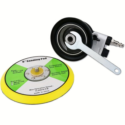 Pneumatic Random Orbit Sander 5-Inch & 6-Inch 12000RPM Dual Action Air Palm Sander for Car Paint Care Rust Removal Polishing Waxing