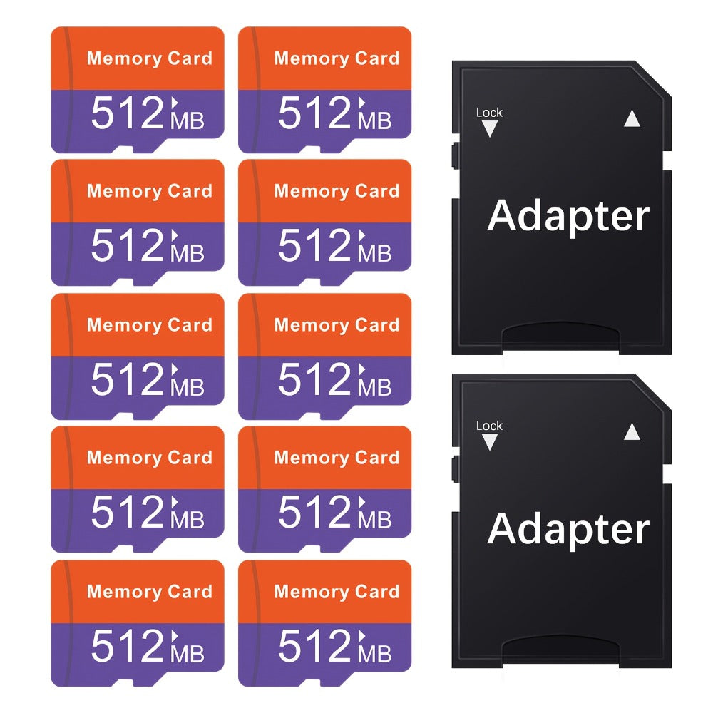 10-Pack SD Card with Adapters Bulk Set for a Home Lash Beauty Routine, with the Listed Configuration