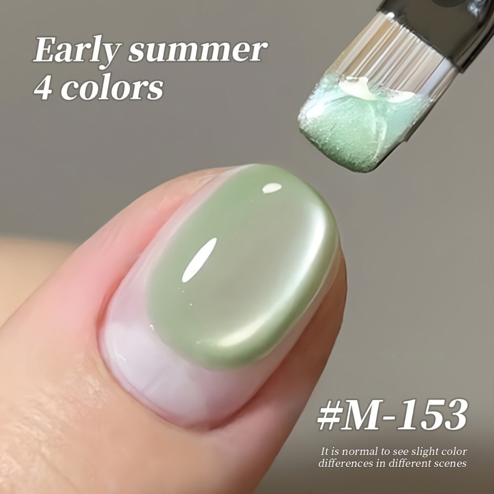 Four-Piece Cat Eye Gel Polish Set in Photo-Frame Bottles with 152, 153, 159 and 132 Color Codes