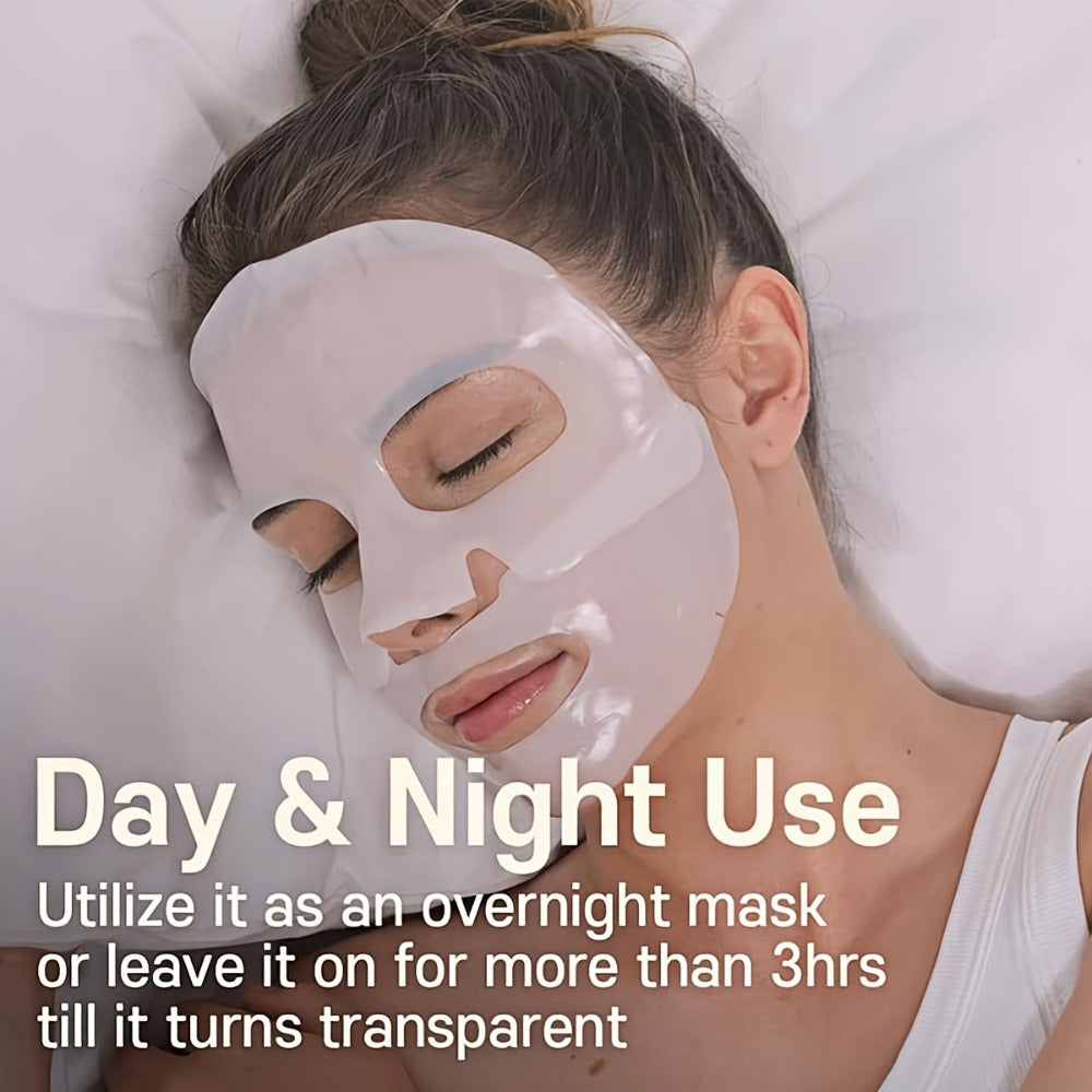 Bio-Collagen Hydrogel Sheet Mask Set 10 Pcs, Korean Beauty Face Mask with Aloe Vera, Intense Hydration