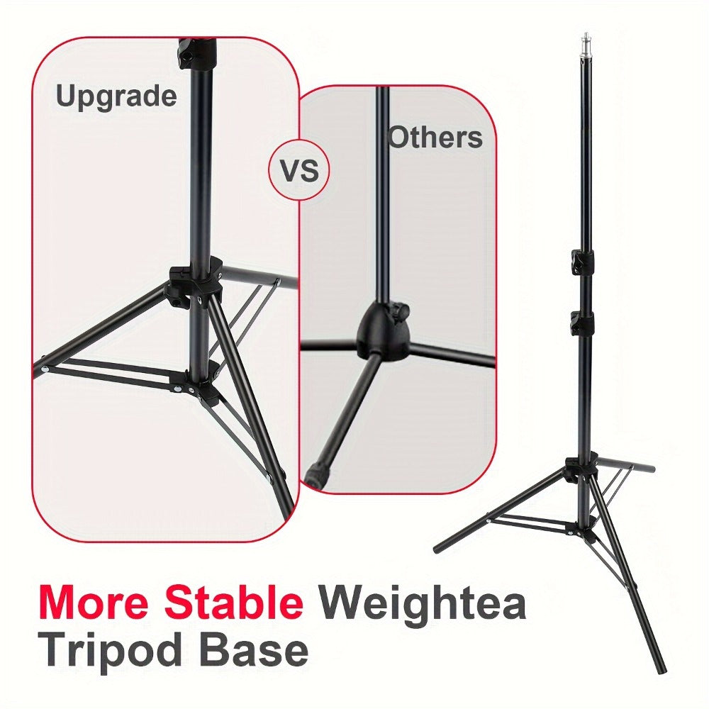 Adjustable Tripod Microphone Stand with Boom Arm Floor Mount Metal Mic Stand Dual Mic Clips Phone Holder for Live Performance Wedding Stage
