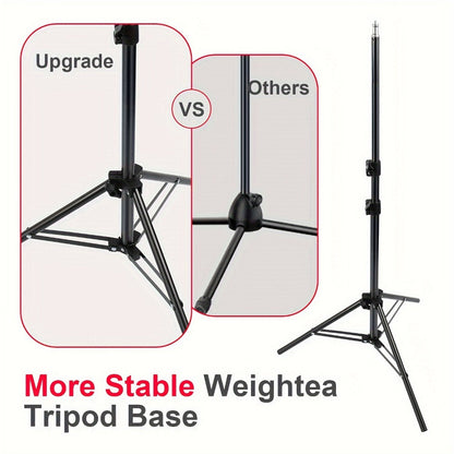 Adjustable Tripod Microphone Stand with Boom Arm Floor Mount Metal Mic Stand Dual Mic Clips Phone Holder for Live Performance Wedding Stage