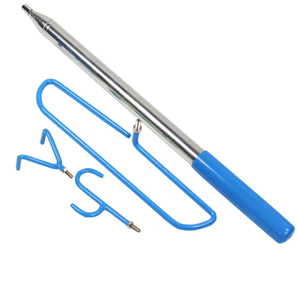 Disc Golf Retriever Telescopic Rod 16FT – Stainless Steel Extendable Pickup Tool for Flying Disc Frisbee Golf Accessories