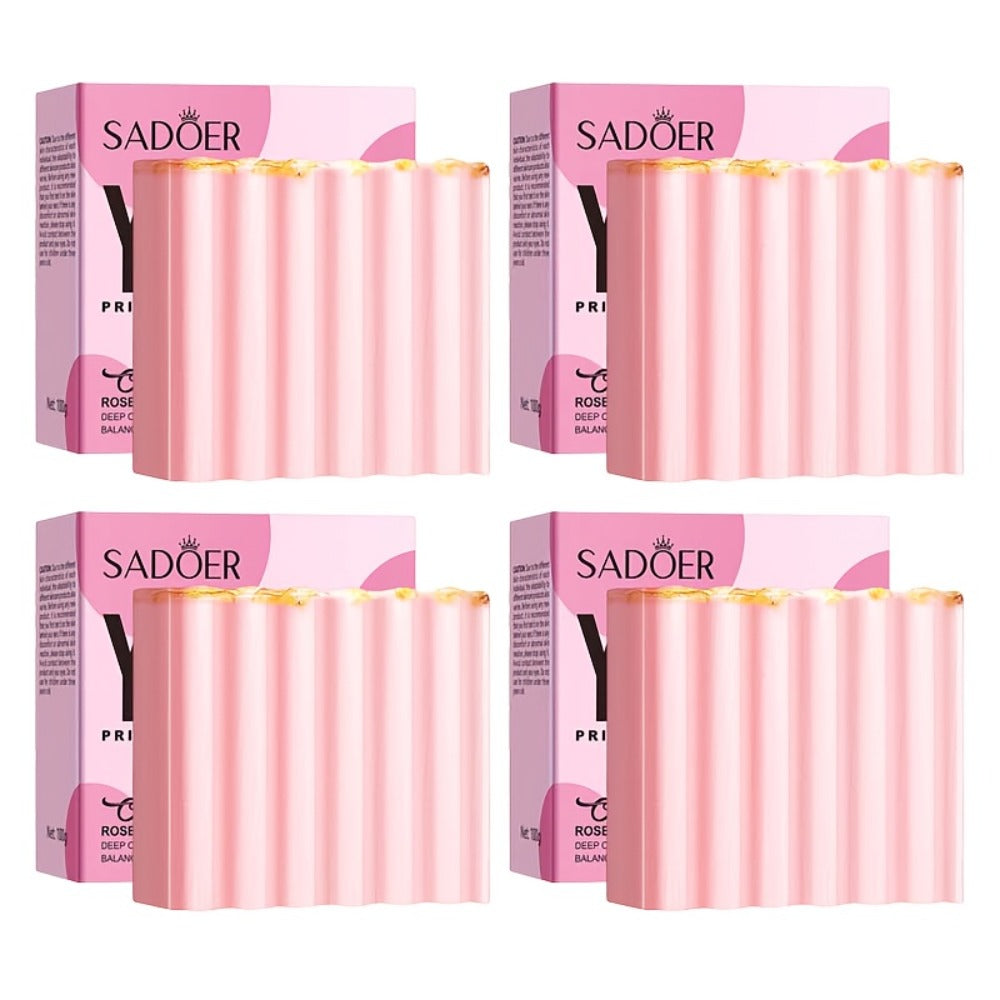 Intimate Cleansing Soap Rose Essence Built-in Bubble Net Rich Foam pH Balance Private Parts Soap for Women Peach Strawberry 2pcs 4pcs