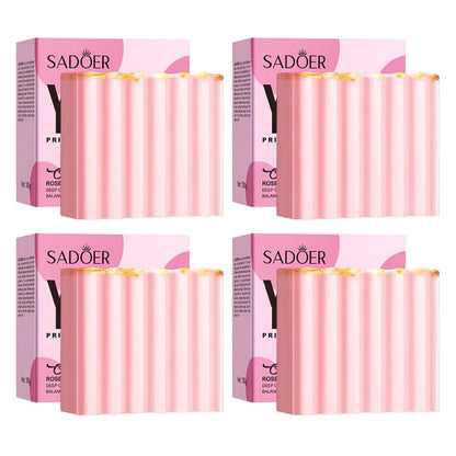 Intimate Cleansing Soap Rose Essence Built-in Bubble Net Rich Foam pH Balance Private Parts Soap for Women Peach Strawberry 2pcs 4pcs