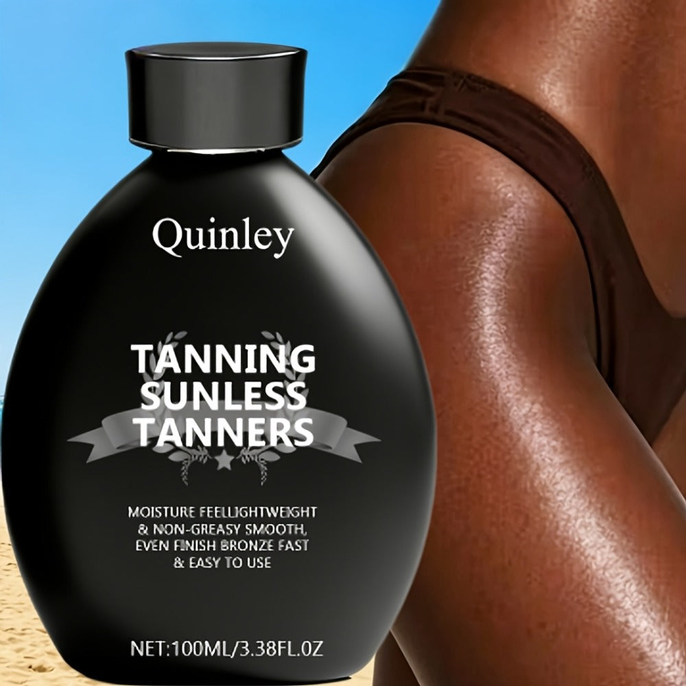 Sunless Self Tanner Lotion 3.38oz – Instant Deep Bronze Glow, Lightweight Non-Greasy Hydrating Self-Tanning Body Lotion