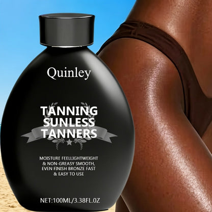 Sunless Self Tanner Lotion 3.38oz – Instant Deep Bronze Glow, Lightweight Non-Greasy Hydrating Self-Tanning Body Lotion