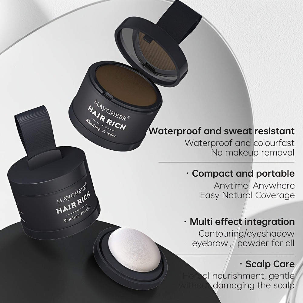 Beard Touch-Up Powder for Men - Instant Gray Coverage Beard Filler for Sparse Patchy Beard for Makeup, Travel and Everyday Vanity Use