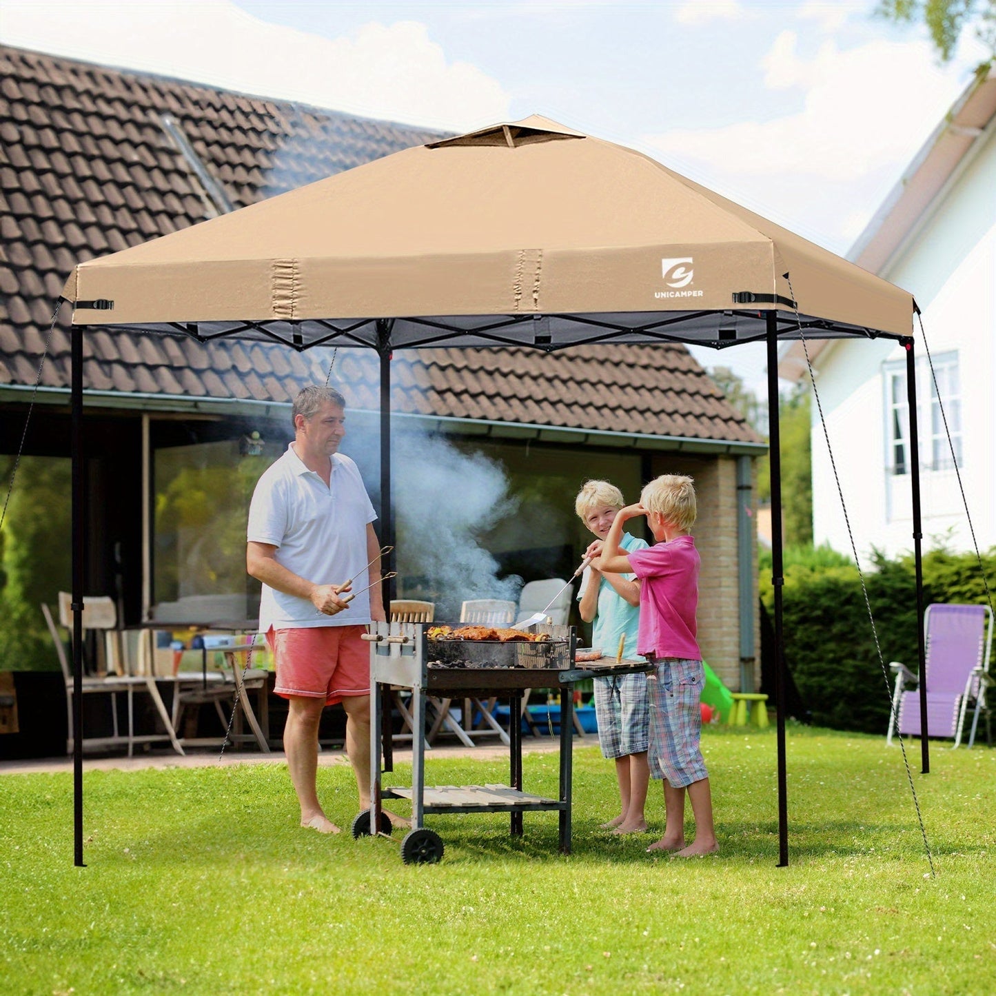 10x10 Canopy Replacement Top Cover for Straight Leg Tents – Ventilation Ports, Instant Shade, 11 Color Options
