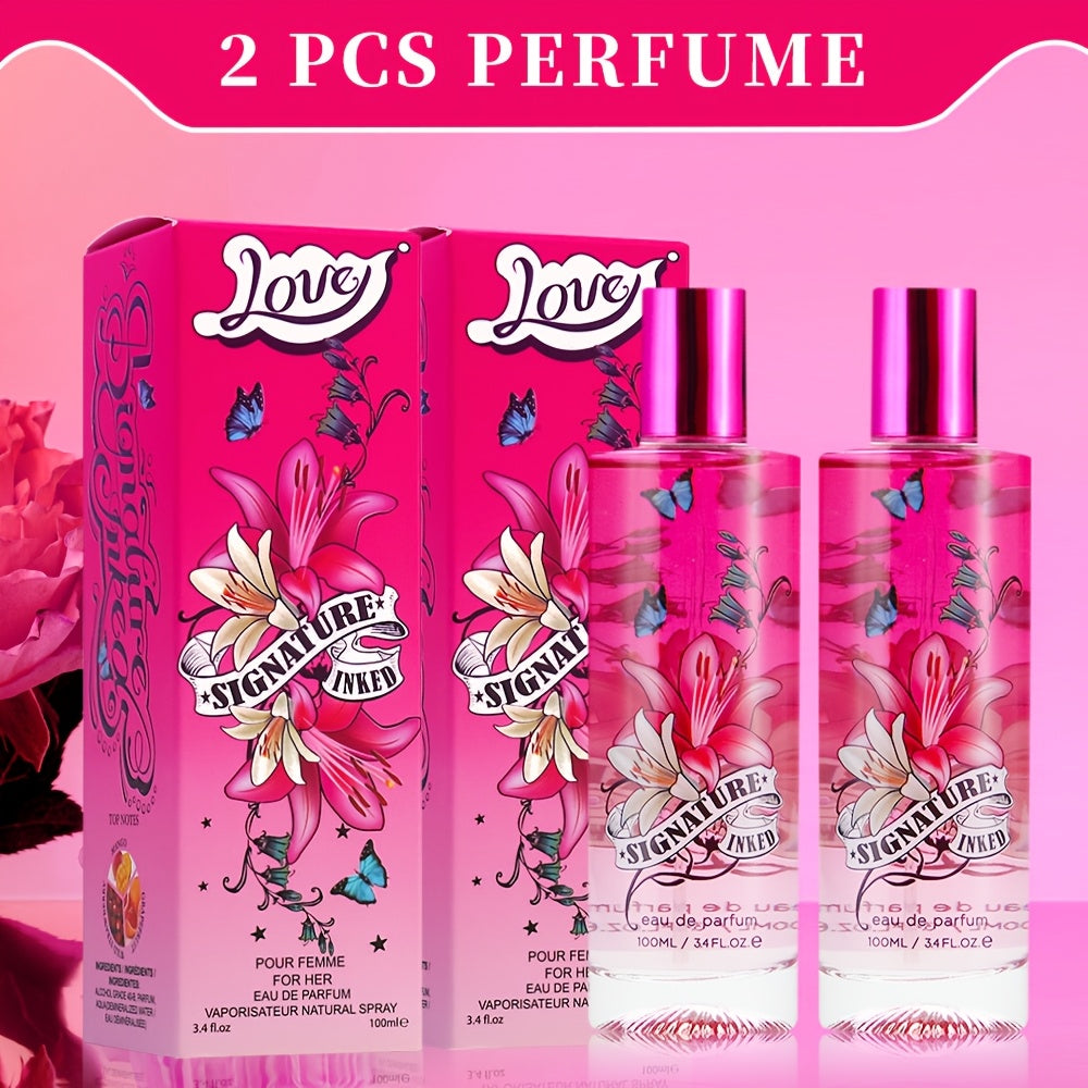 Perfume for Women in 3.4 oz Pink Spray with Mango, Grapefruit and Wild Strawberry Profile, 1 or 2 Pack