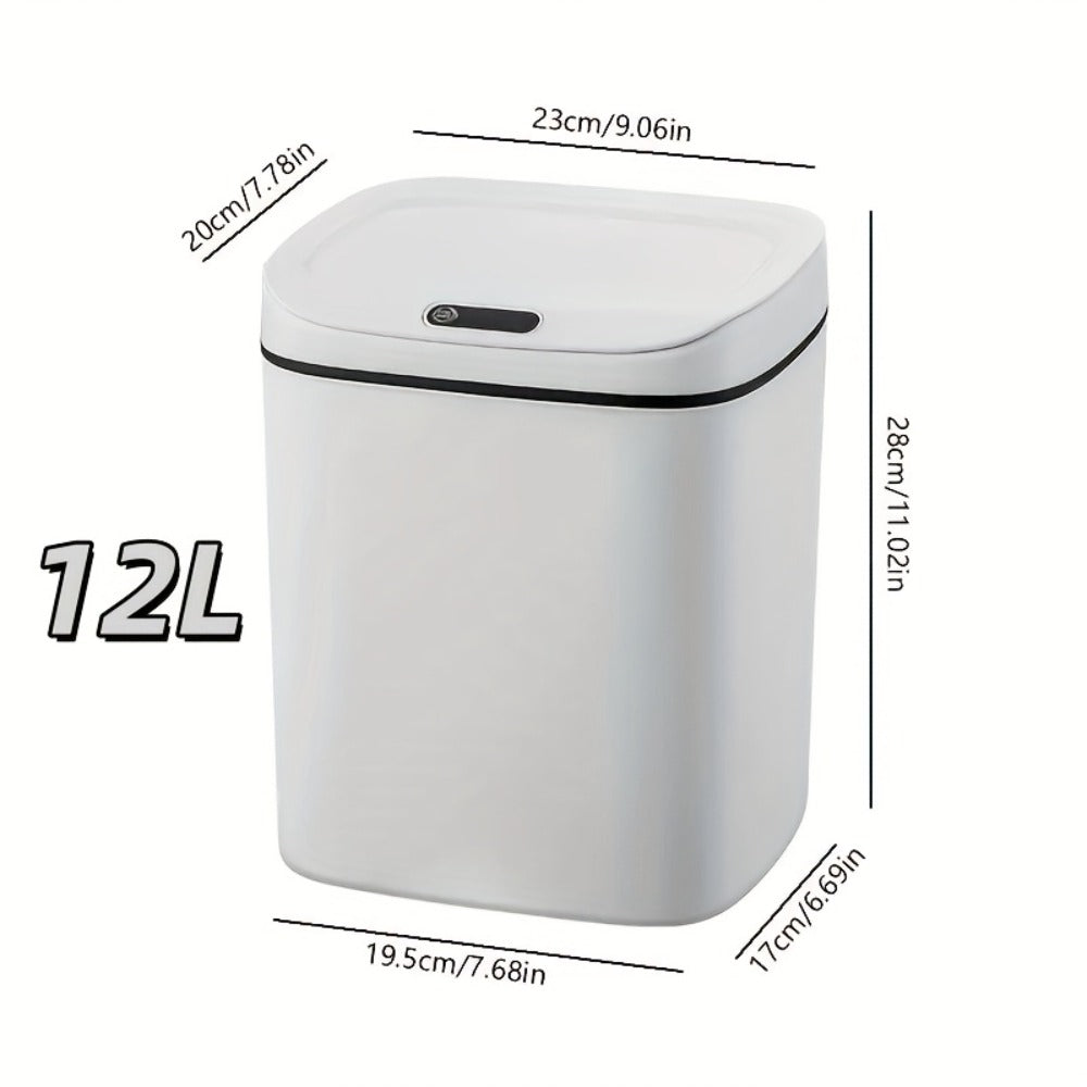 Motion-Activated Touchless Trash Can with Lid, Smart Sensor Waste Bin for Kitchen, Bathroom, Office & Home