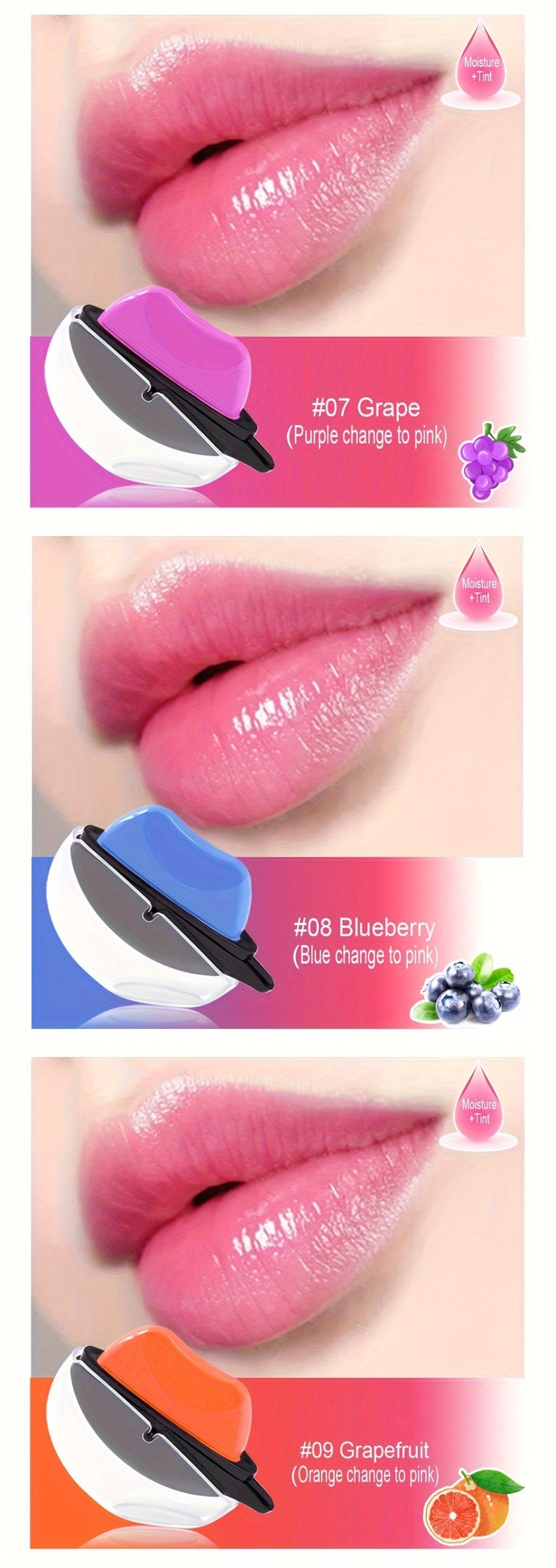 Lipstick Set, Mirsist 6-Piece Lip-Shaped Color Collection with Three Numbered Shade-Group Options