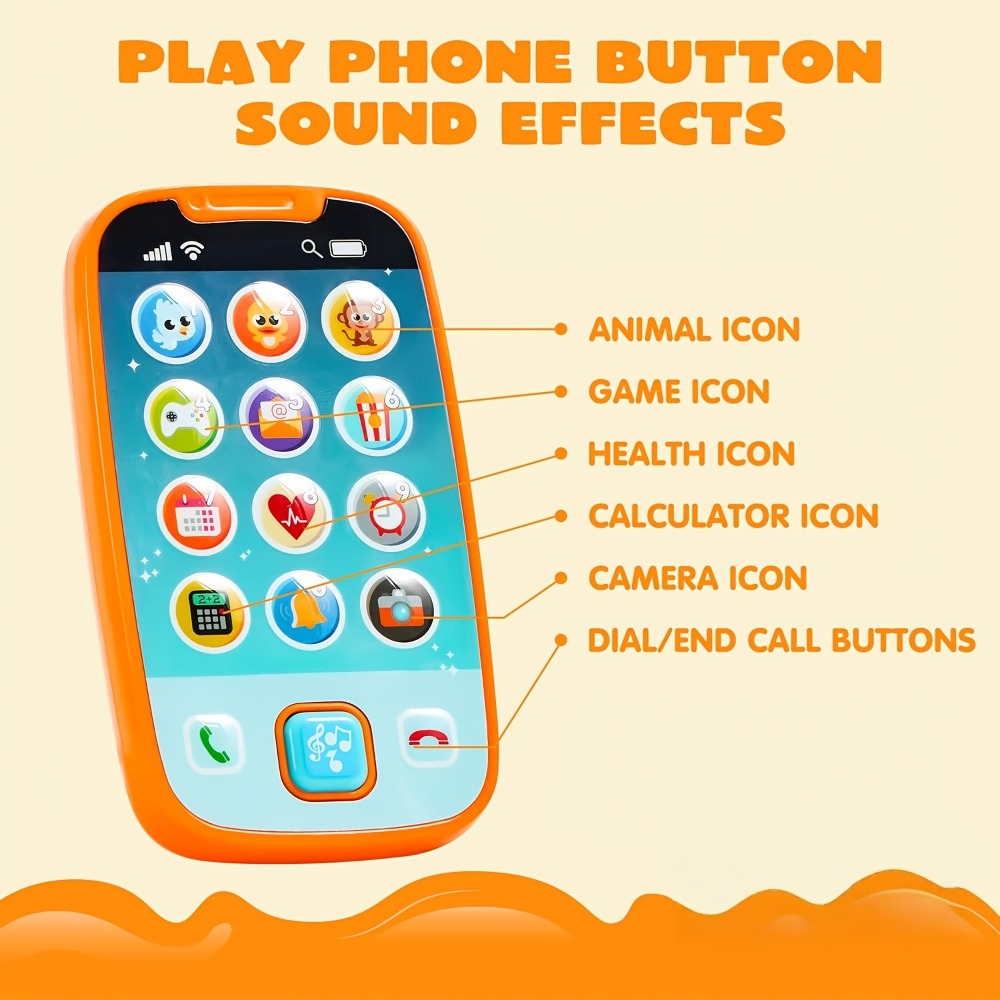Baby Smartphone & Remote Control Toy Set with Horse, Pretend Play Phone with Music, Sound Effects & Learning Features